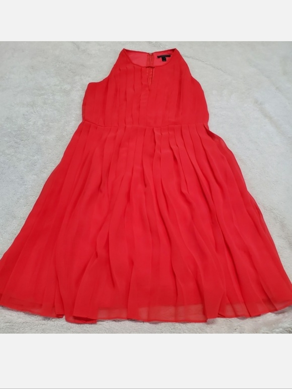 J. Crew Red Pleated Peekaboo Shift Dress 4 Romantic Occasion Party Cocktail